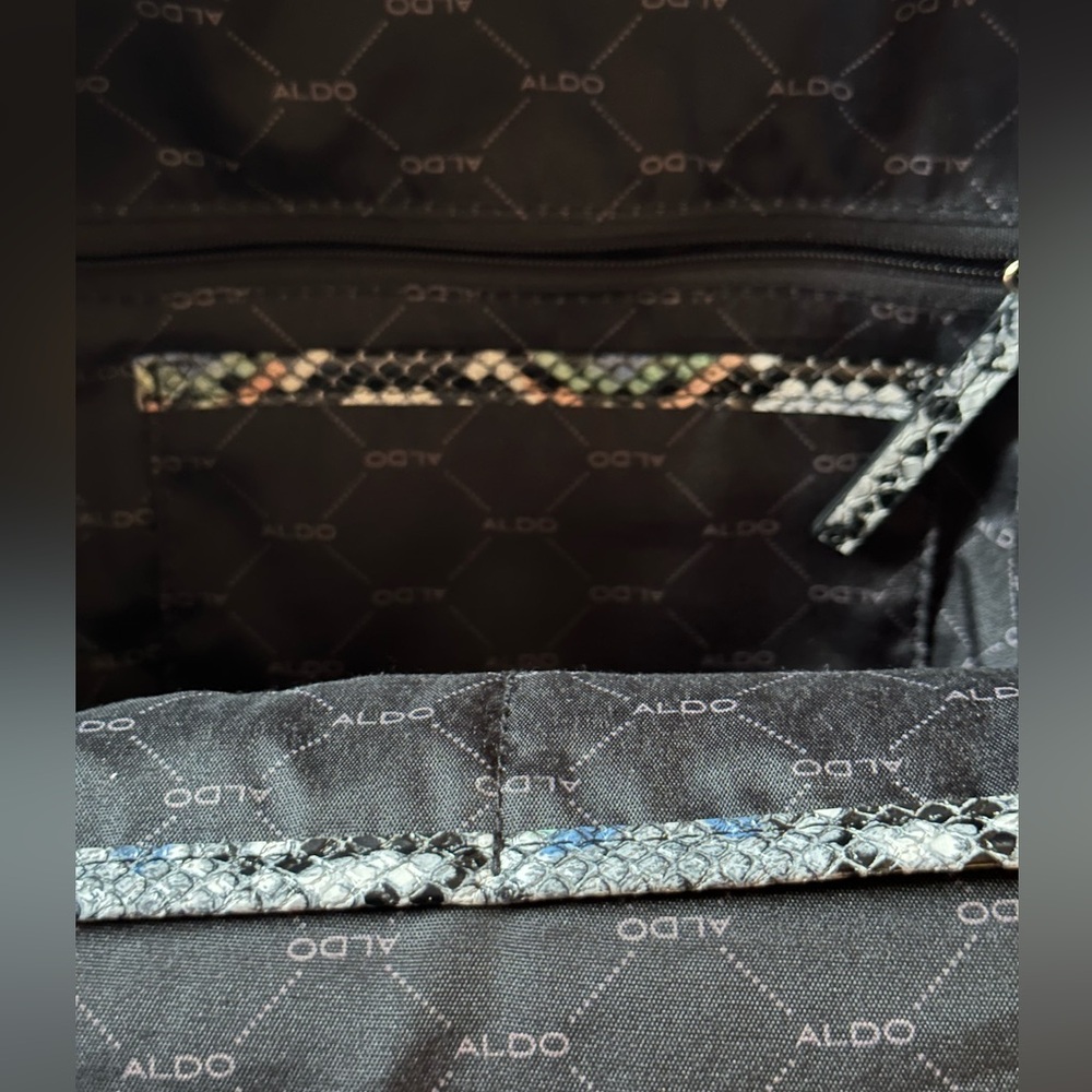 ALDO Faux Snakeskin Backpack NWOT - Picture 9 of 13